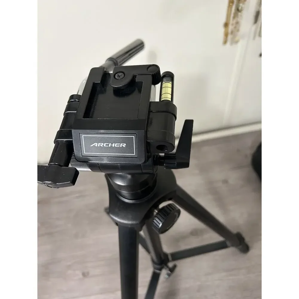 Archer Adjustable Camera Tripod. Adjust 25”-63”. With Carrying Case.